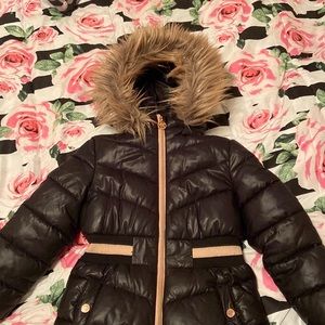 Girls 5/6 warm winter jacket, with hood
